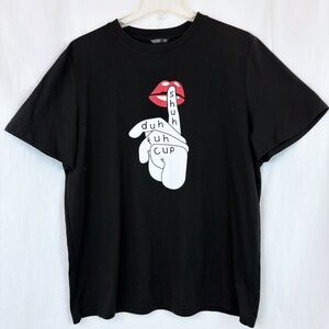 NWOT SHEIN CURVE Black Graphic Short Sleeve Tee